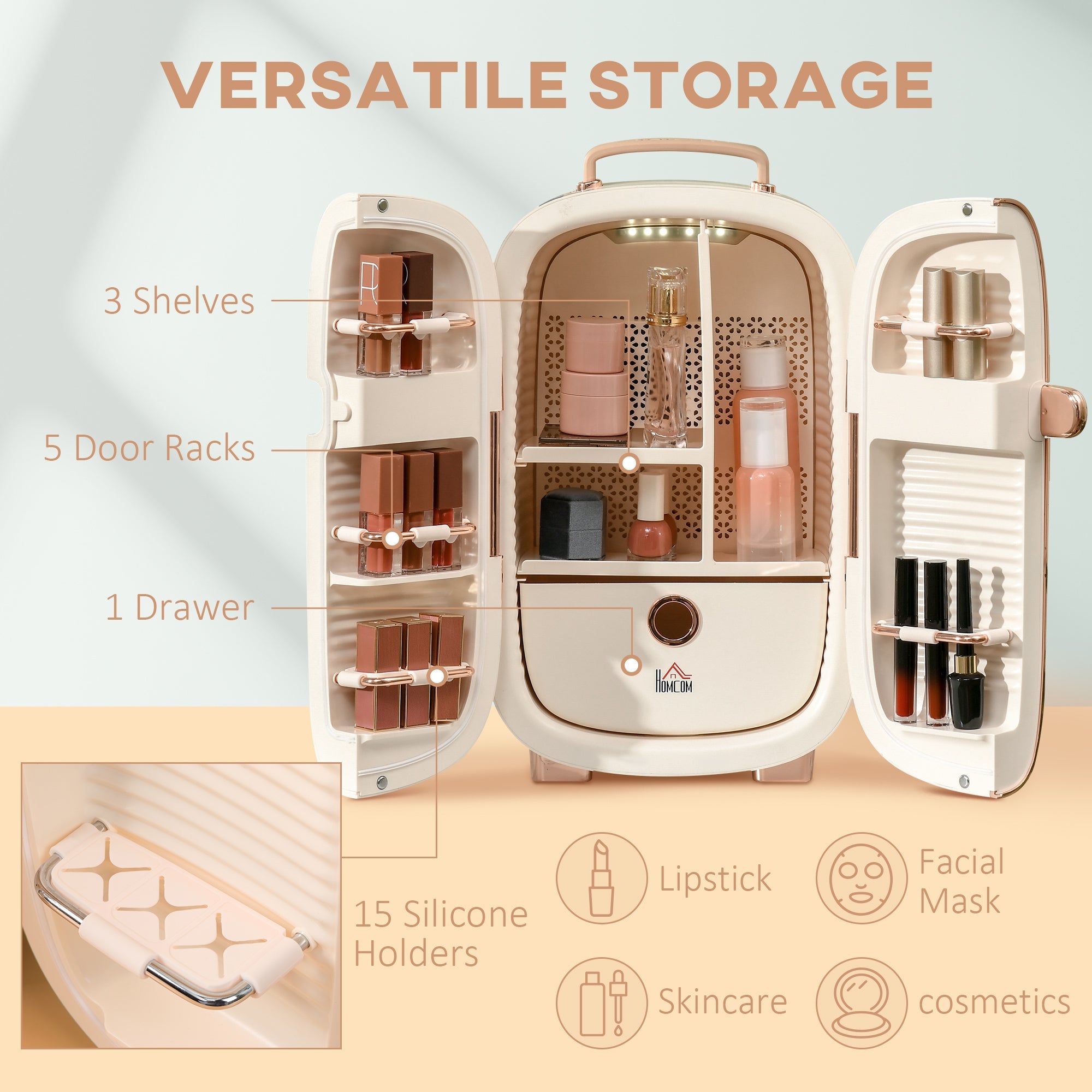 Portable Mini Fridge for Beauty, Makeup and Cosmetics