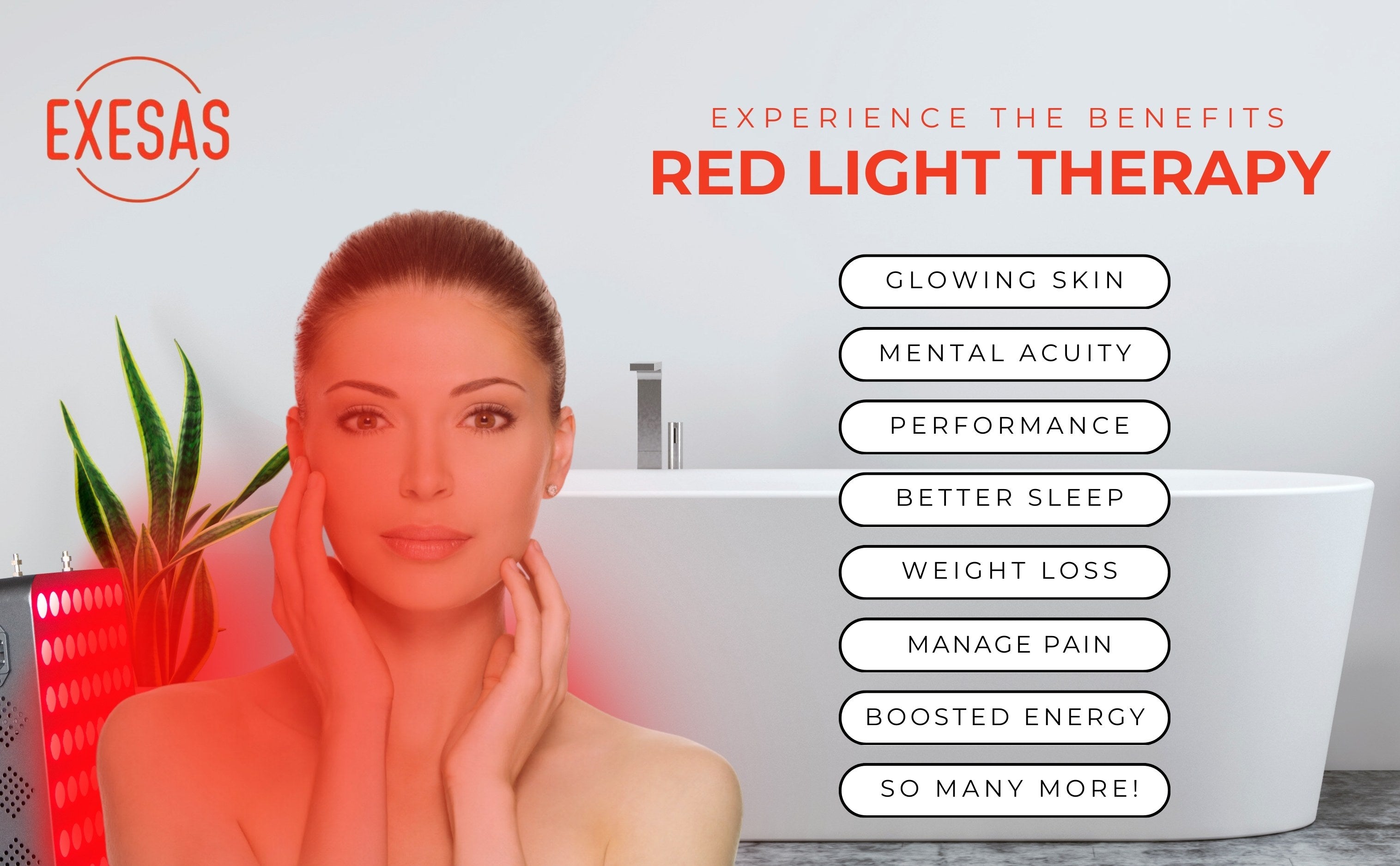 Red Light Therapy Device for Infrared LED Panel for Beautiful Skin, Weight & Pain Management