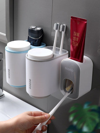 Wall Mounted Automatic Toothpaste Holder and Dispenser