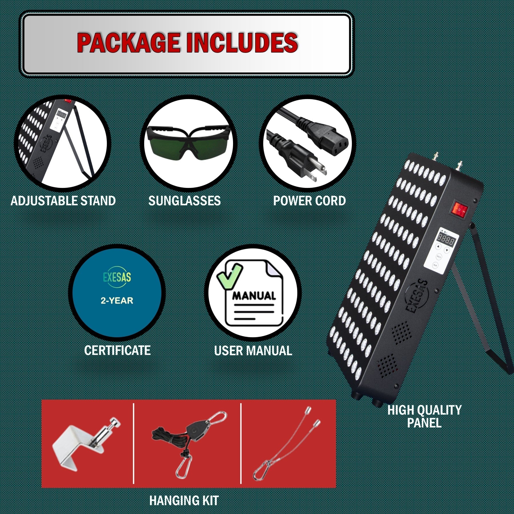 Red Light Therapy Device for Infrared LED Panel for Beautiful Skin, Weight & Pain Management