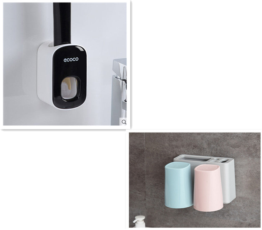 Wall Mounted Automatic Toothpaste Holder and Dispenser