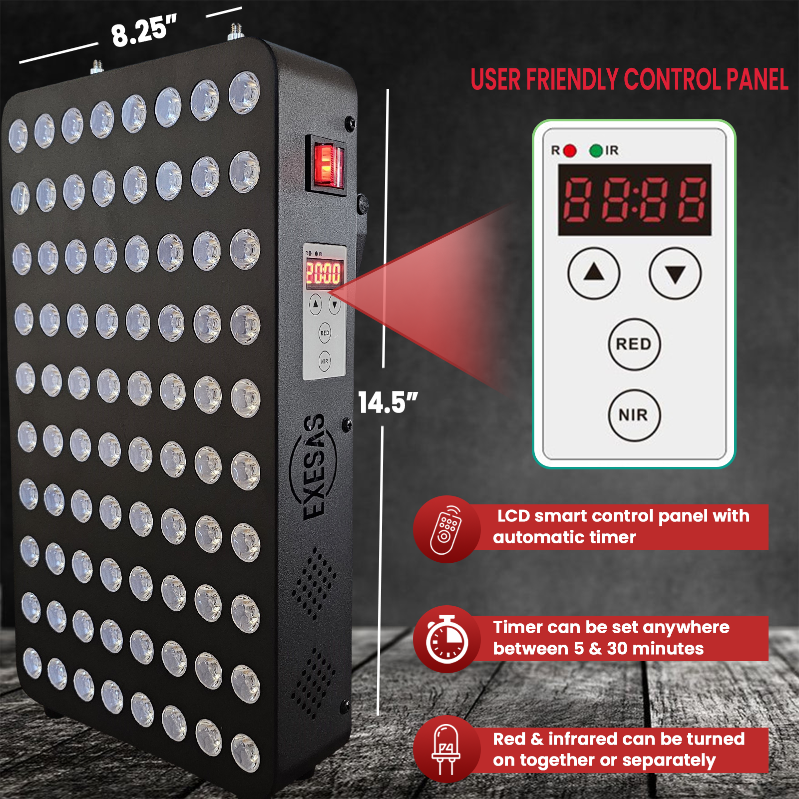 Red Light Therapy Device for Infrared LED Panel for Beautiful Skin, Weight & Pain Management