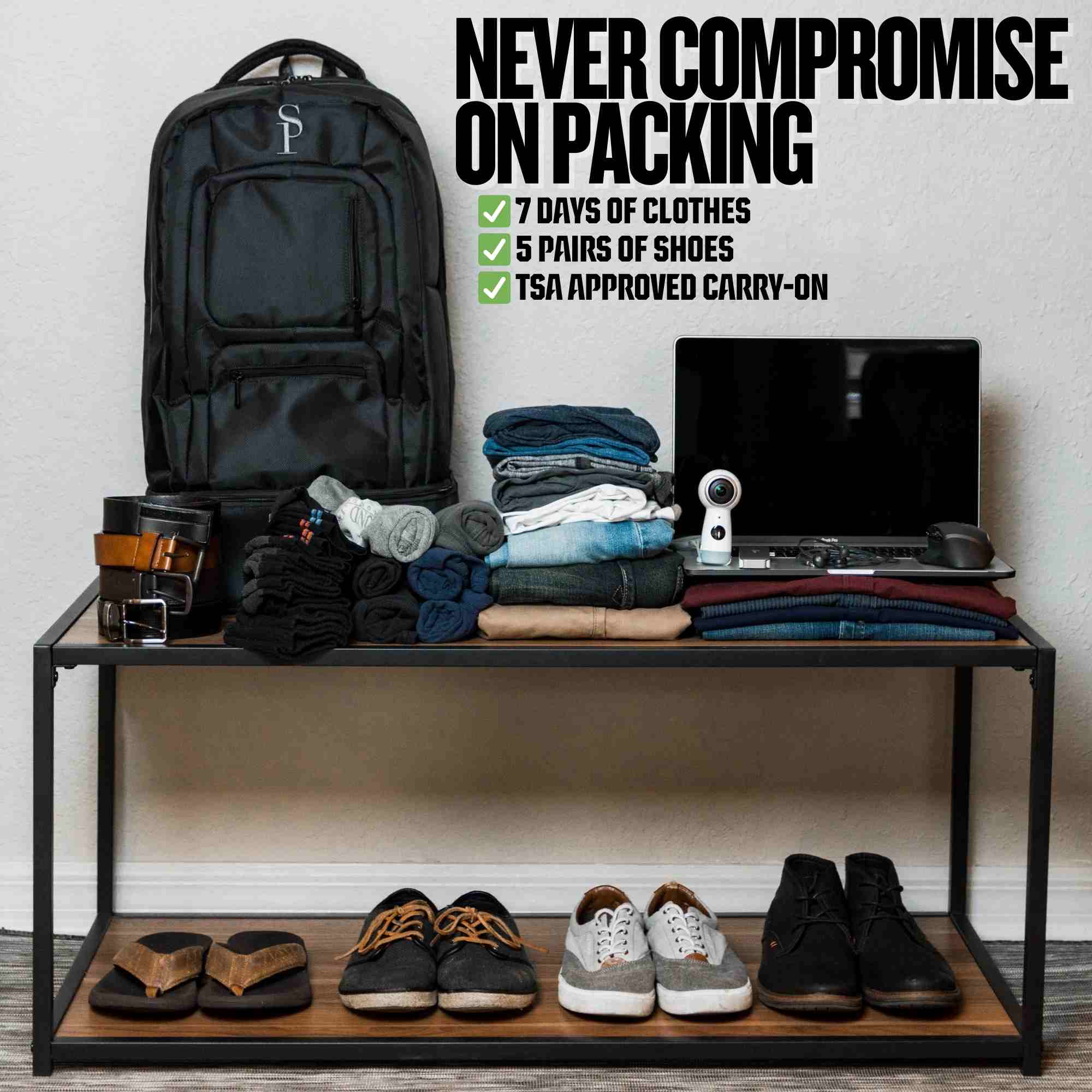 Sole Premise Carry-On Bag For Clothes, Laptop And Camera