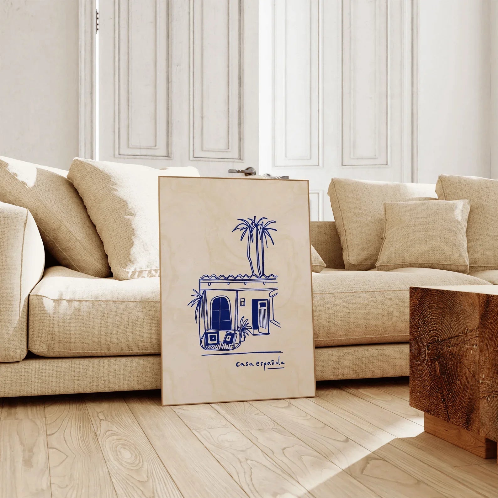 Casa Espanol Print, Ink Bleed Style, Spanish Retro Wall Art