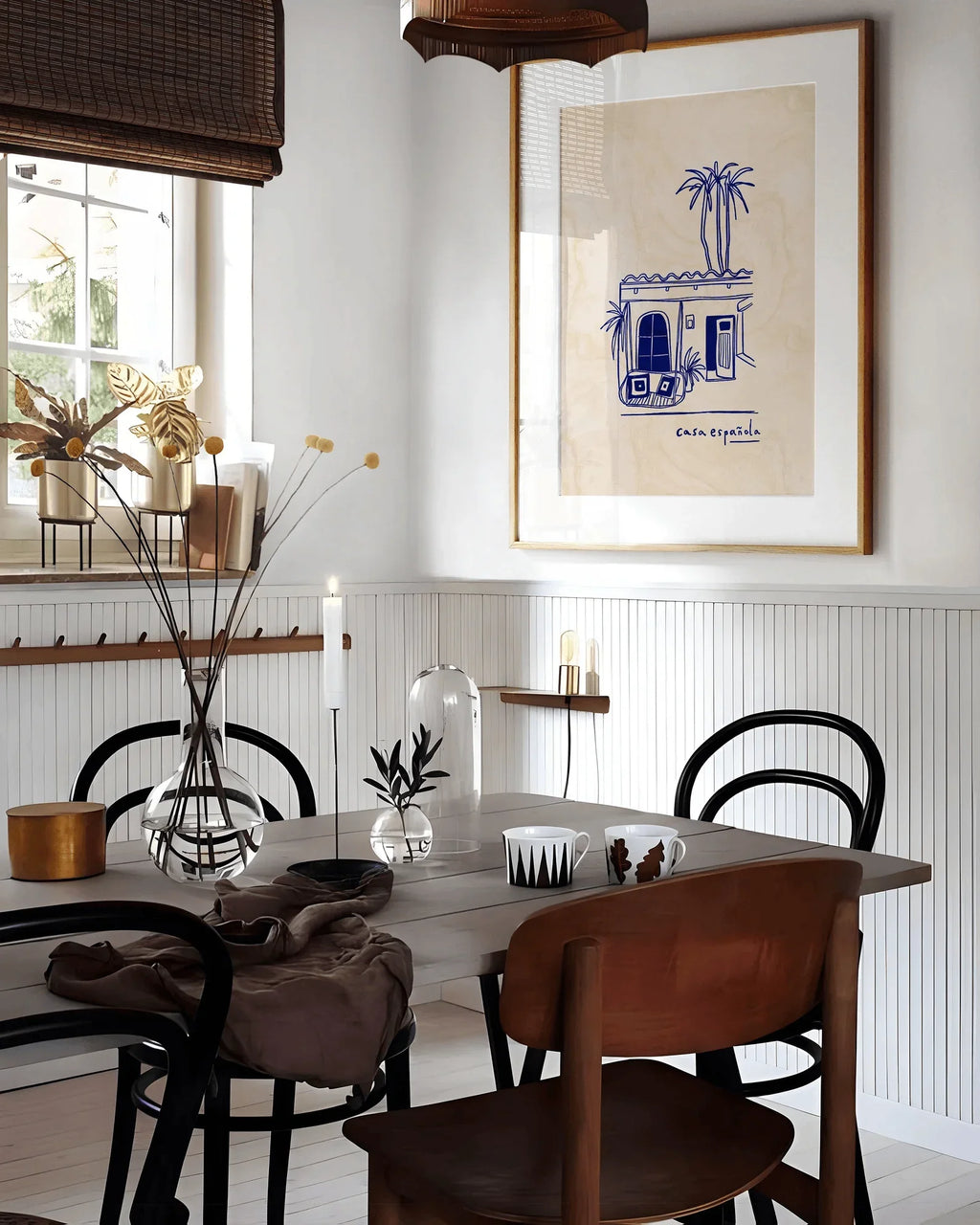 Casa Espanol Print, Ink Bleed Style, Spanish Retro Wall Art