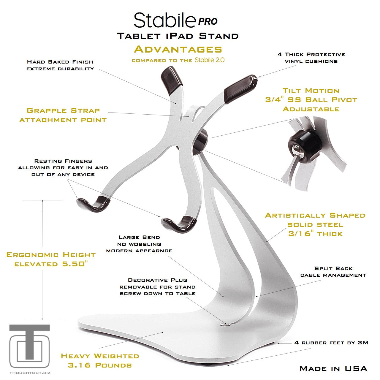 Heavy-Duty Pivoting iPad Stand