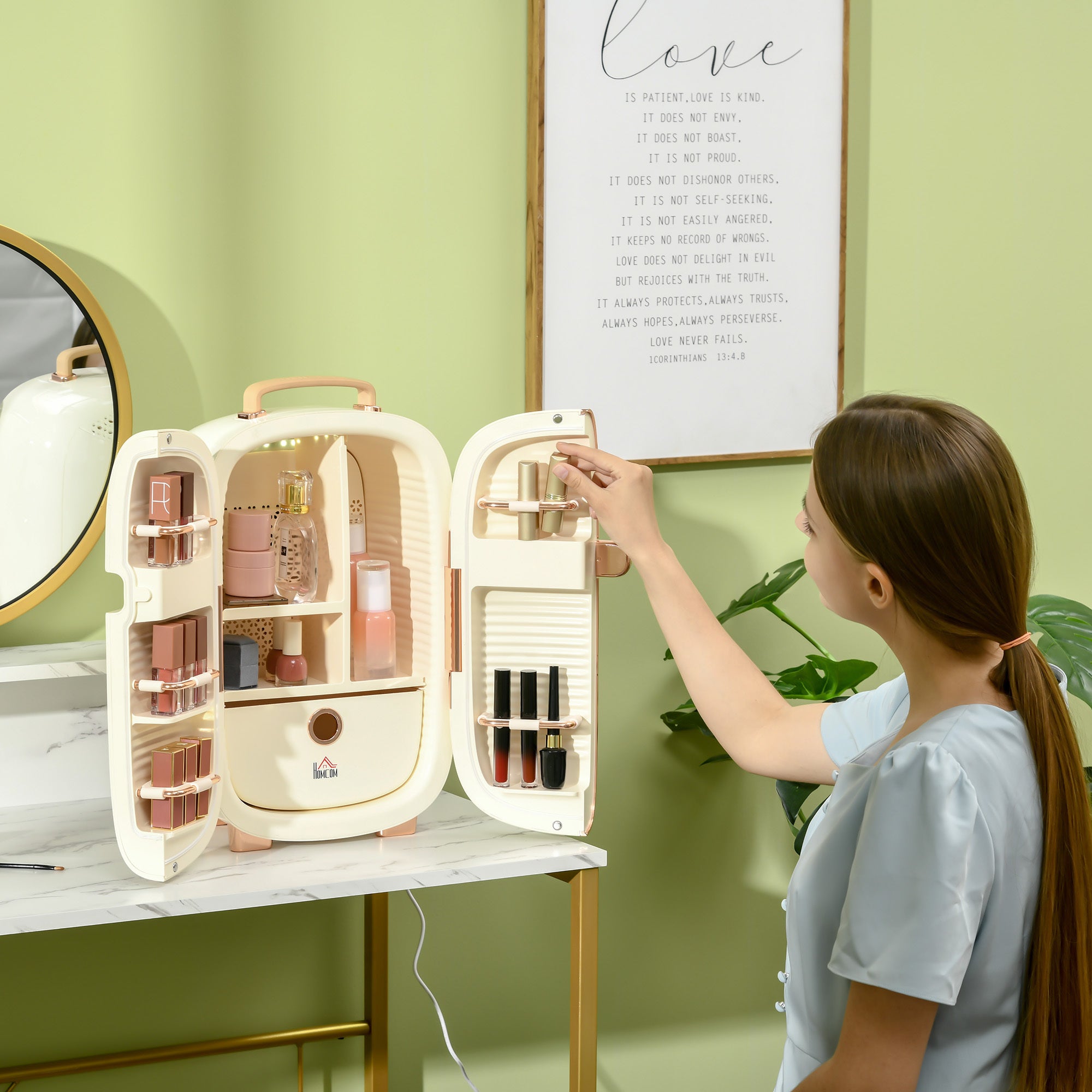 Portable Mini Fridge for Beauty, Makeup and Cosmetics